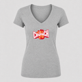 Women's Crunch Fitness V Neck T-Shirt in gray