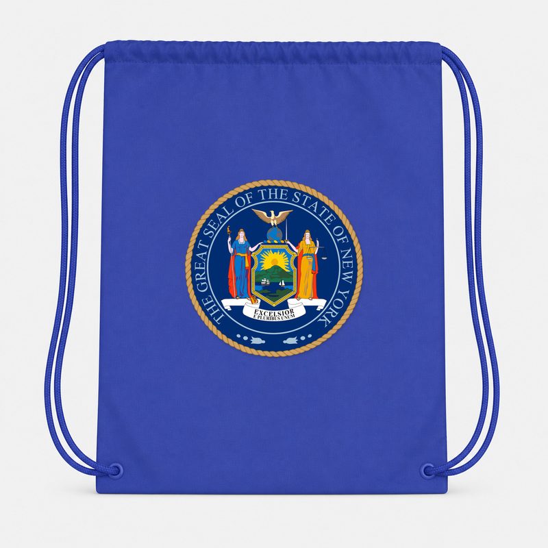 New York Drawstring Bag - Blue