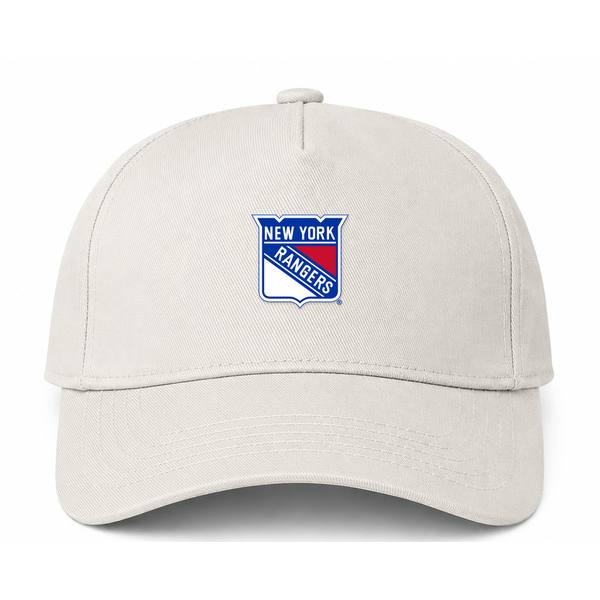 New York Rangers NHL Logo Beige Dad Baseball Cap Hat