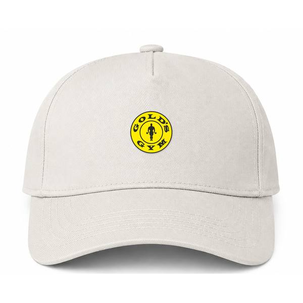 Gold's Gym Logo Beige Dad Baseball Cap Hat