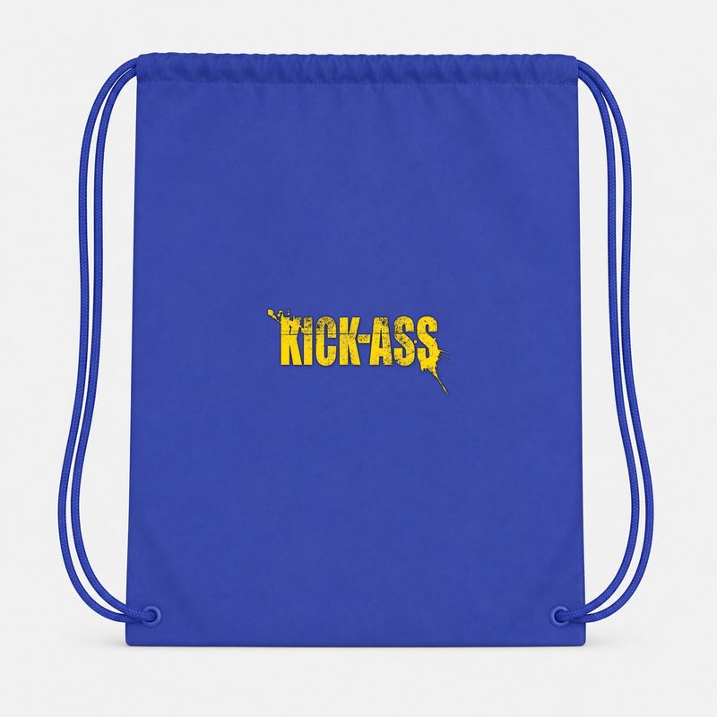 20822 3 Kick Ass Picture Drawstring Bag - Blue