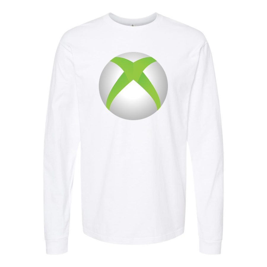 Men's Xbox Gaming Long sleeves Cotton Blend T-Shirt - White