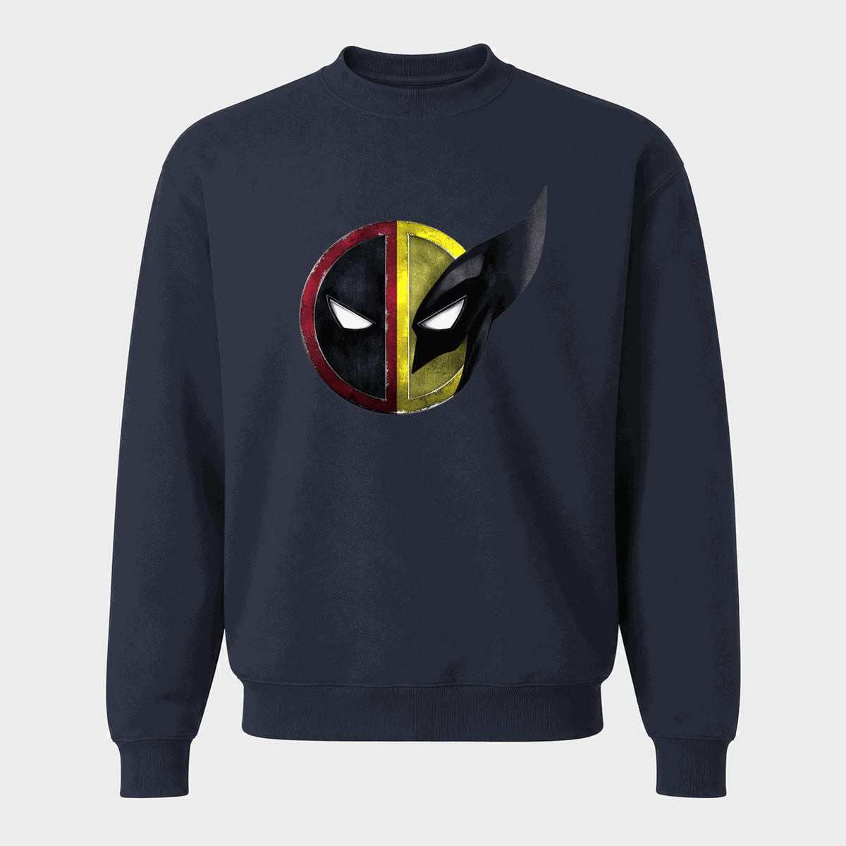 Men's Deadpool & Wolverine Crewneck Sweatshirt - Navy