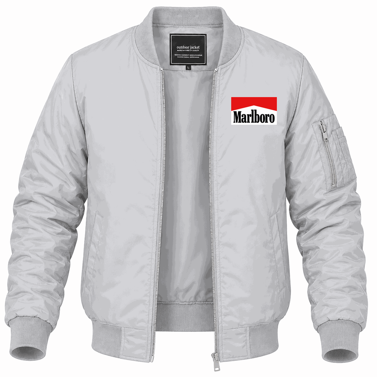Men's Marlboro Lightweight Bomber Jacket - Gray