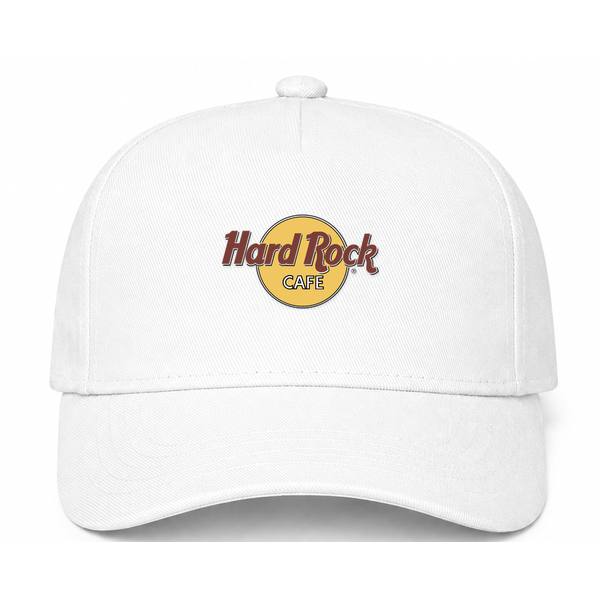 Hard Rock Cafe Logo White Dad Baseball Cap Hat