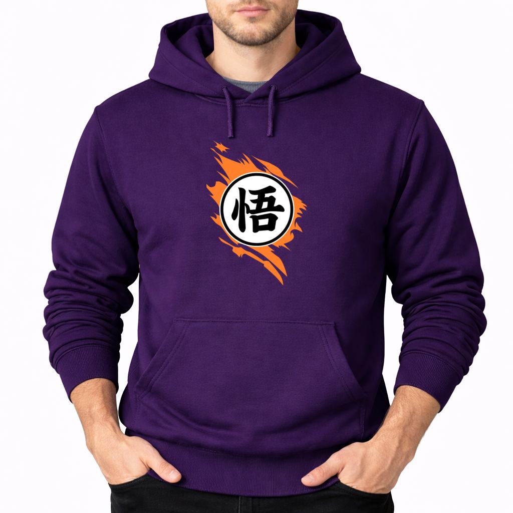 Men's Dragon Ball Z Pullover Hoodie - Purple