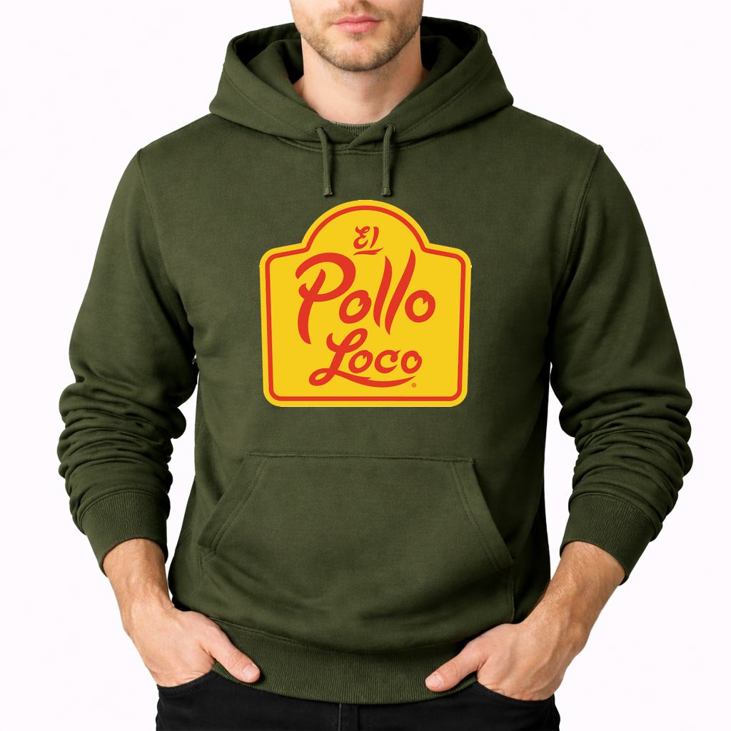 Men's El Pollo Loco Pullover Hoodie - Army Green
