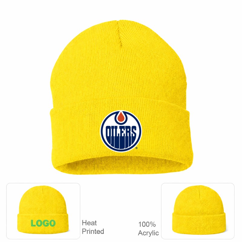 Edmonton Oilers Yellow Beanie Hat