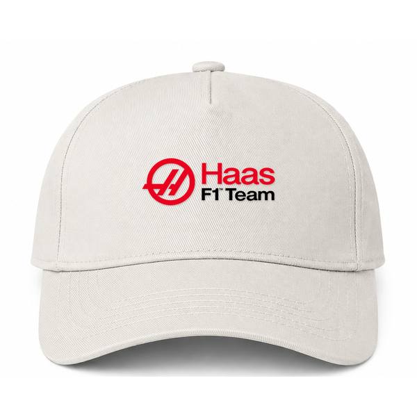 Haas F1 Team Beige Dad Baseball Cap Hat