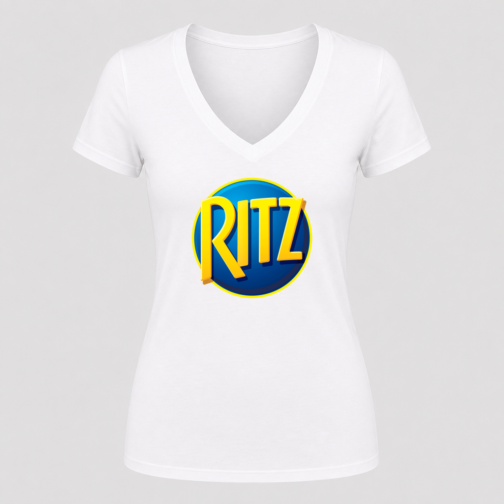 Women's Ritz V Neck T-Shirt in white