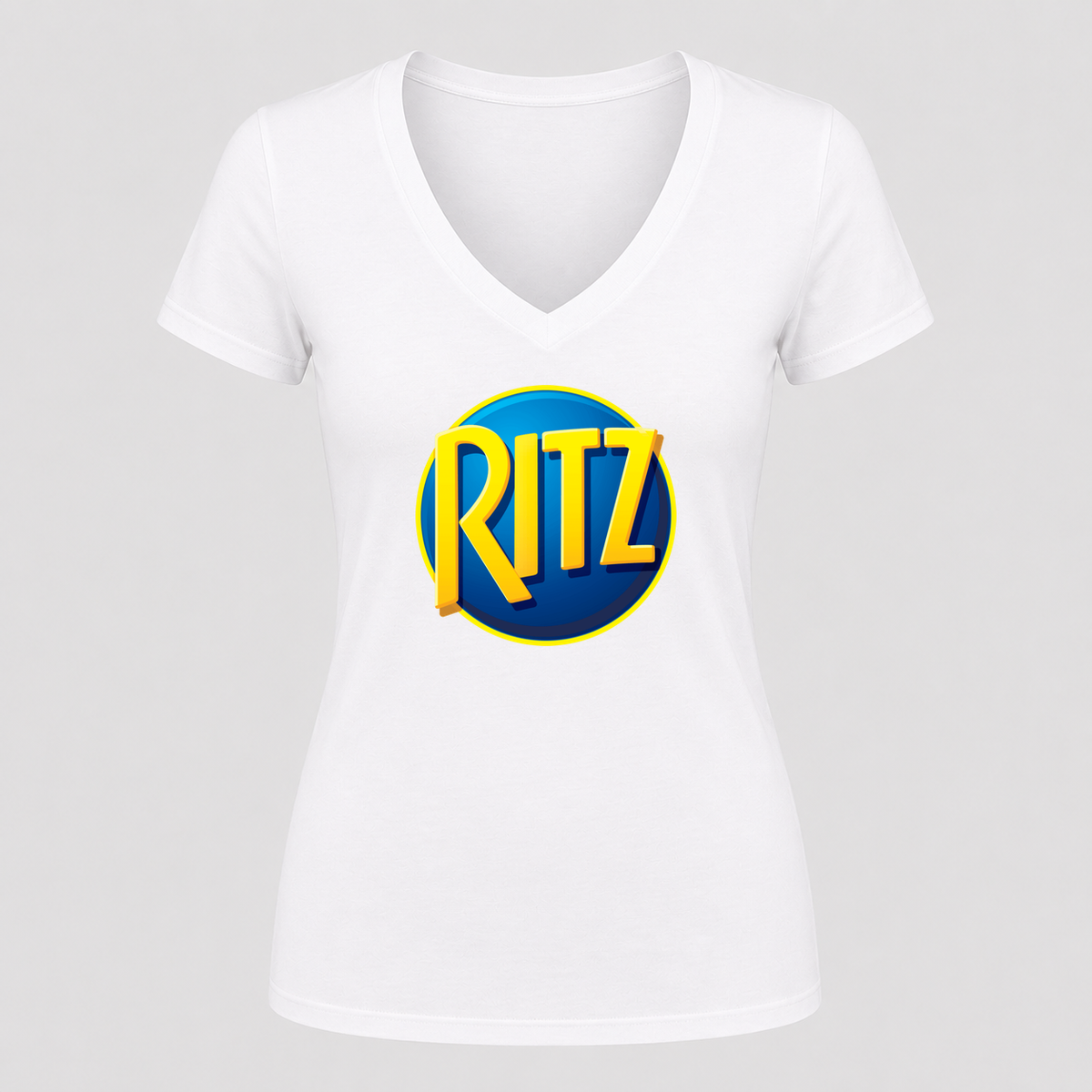 Women's Ritz V Neck T-Shirt in white