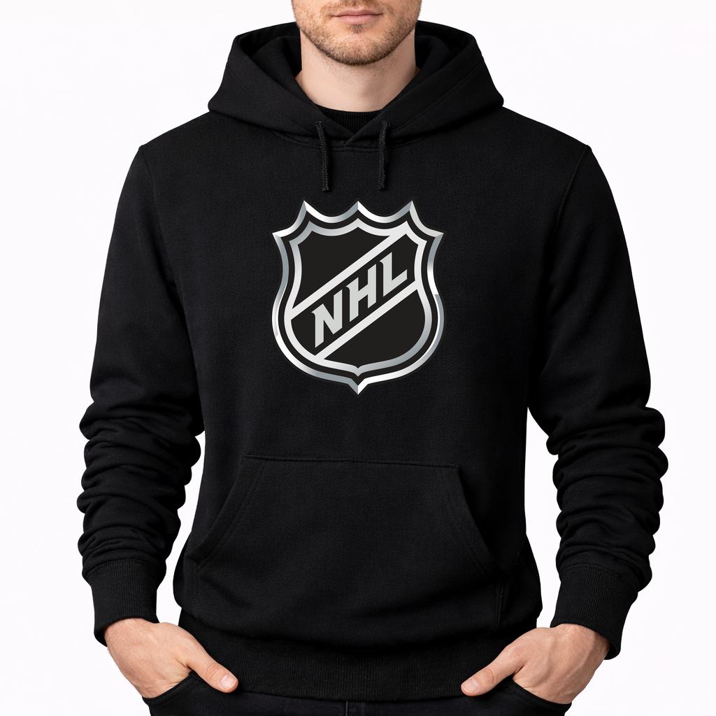 Men's NHL Shield Pullover Hoodie - Black