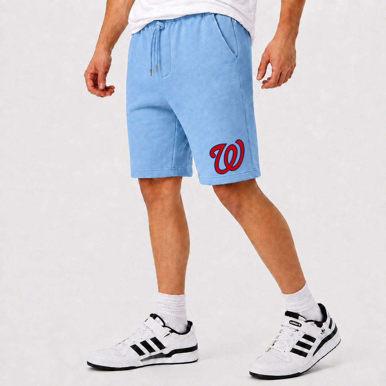 Men's Washington Nationals Cotton Shorts - Sky Blue