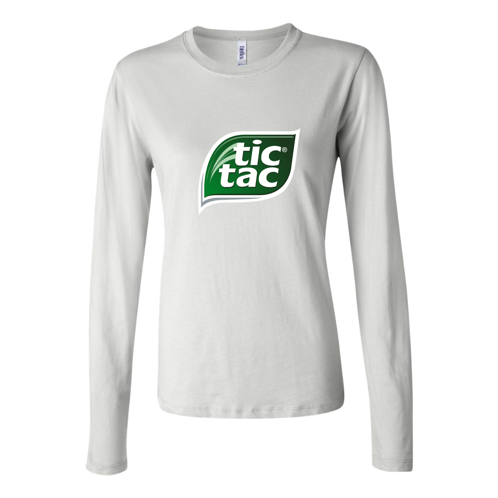 Women's Tic Tac logo PNG1 Long Sleeve T-Shirt - White
