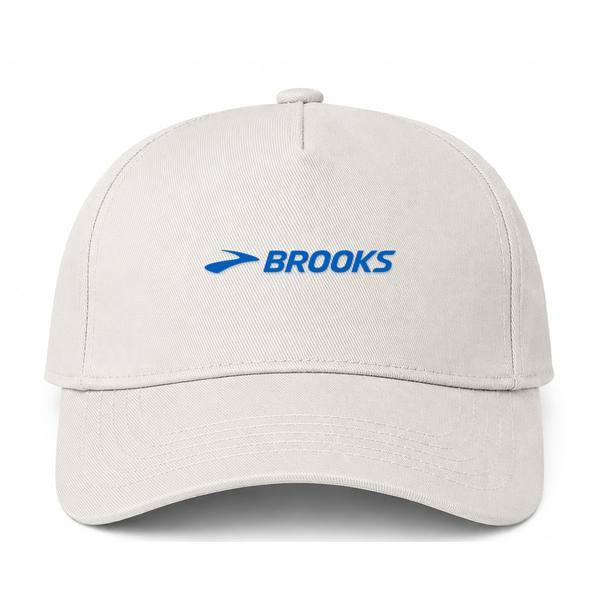 Brooks Logo Beige Dad Baseball Cap Hat