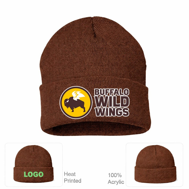 Buffalo Wild Wings Brown Beanie Hat