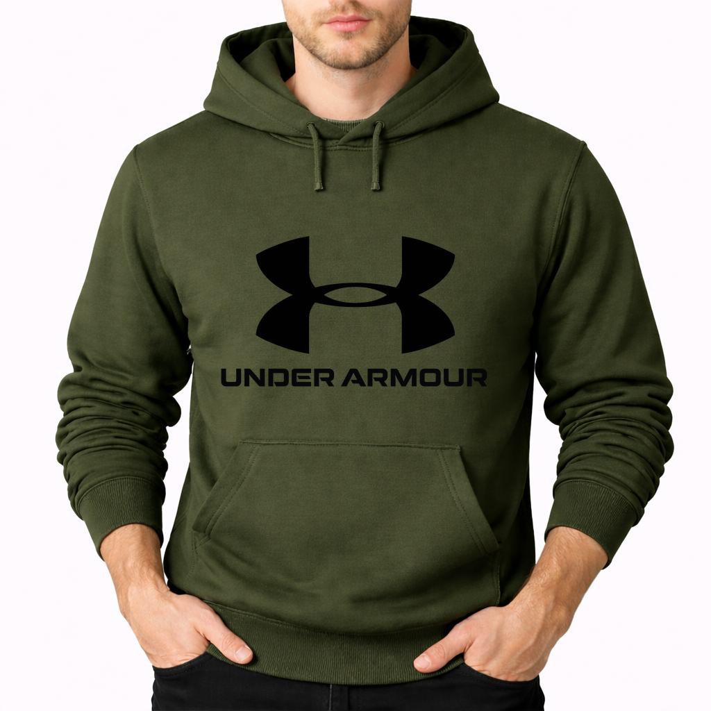 Men's Under Armour Pullover Hoodie - Army Green