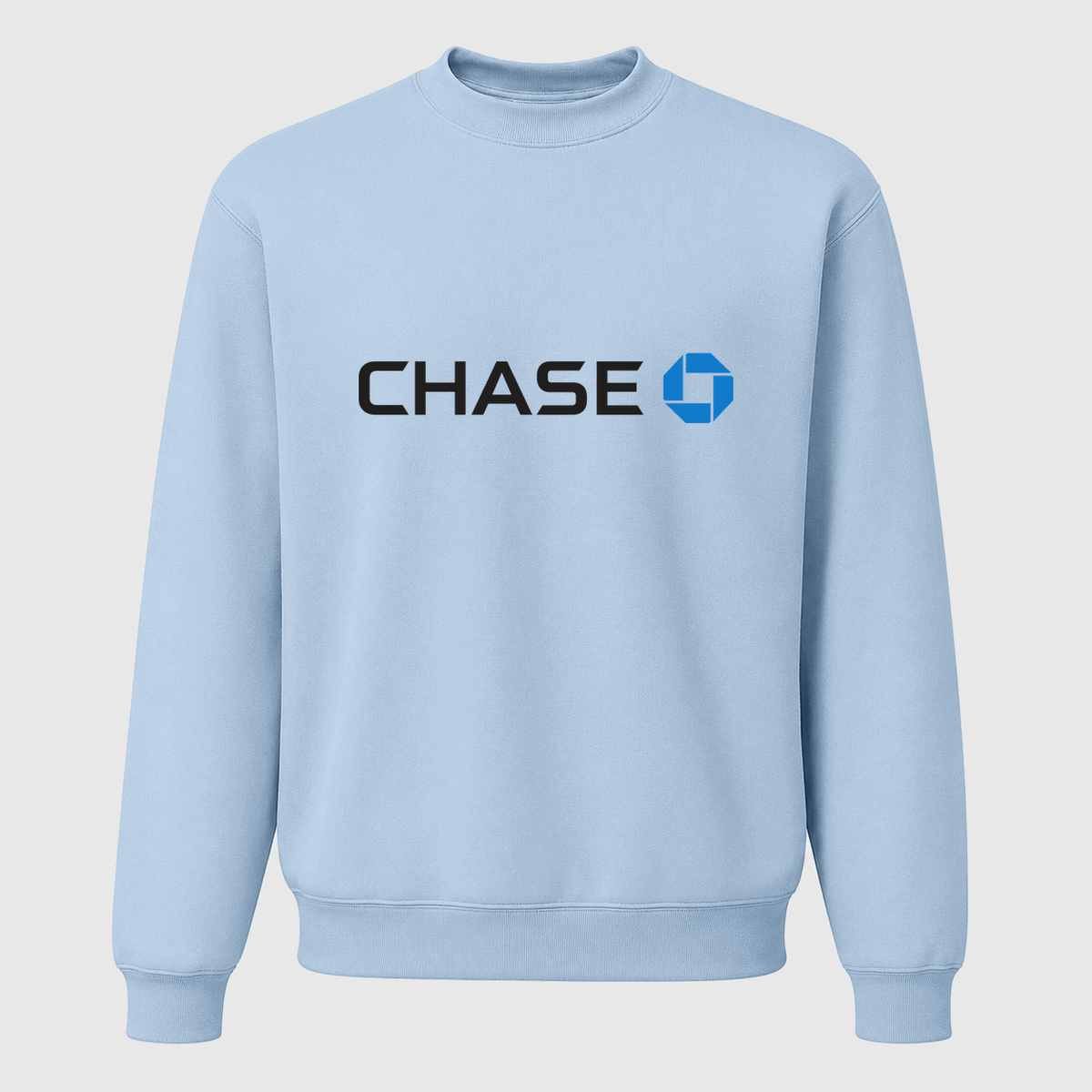 Men's Chase Black Logo Crewneck Sweatshirt - Sky Blue