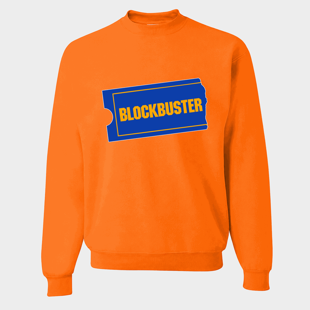 Men's Blockbuster Crewneck Sweatshirt - Orange