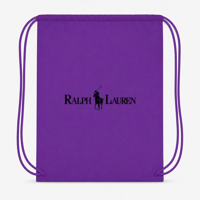 Polo Ralph Lauren Black Drawstring Bag - Purple