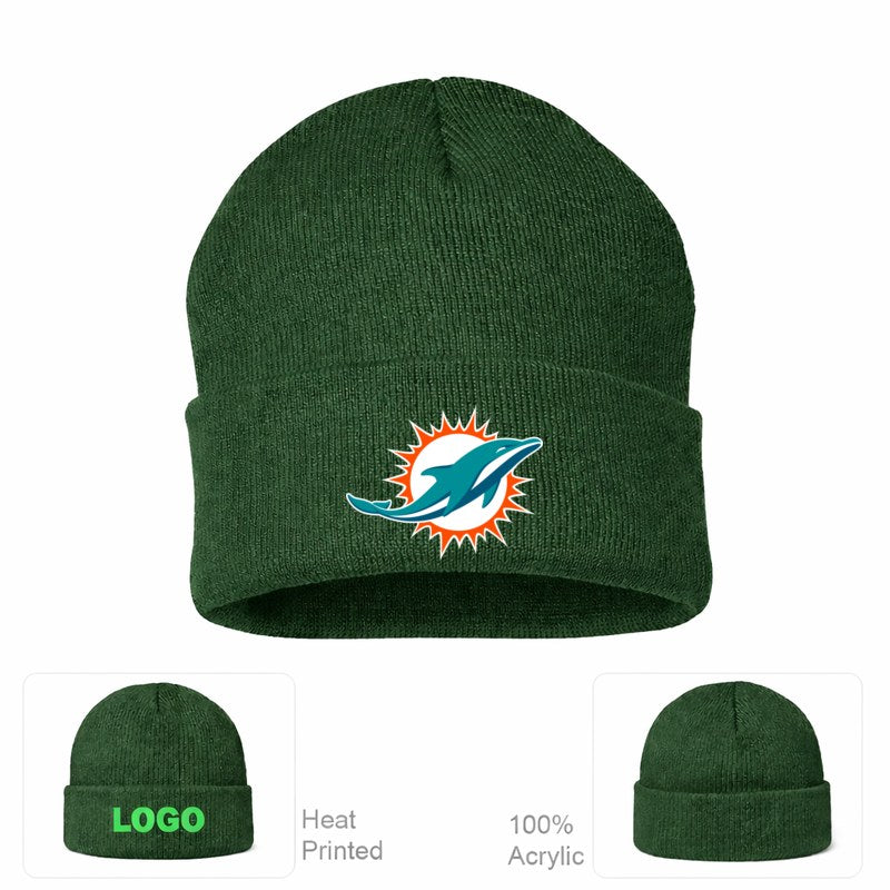 Miami Dolphins Forest Green Beanie Hat