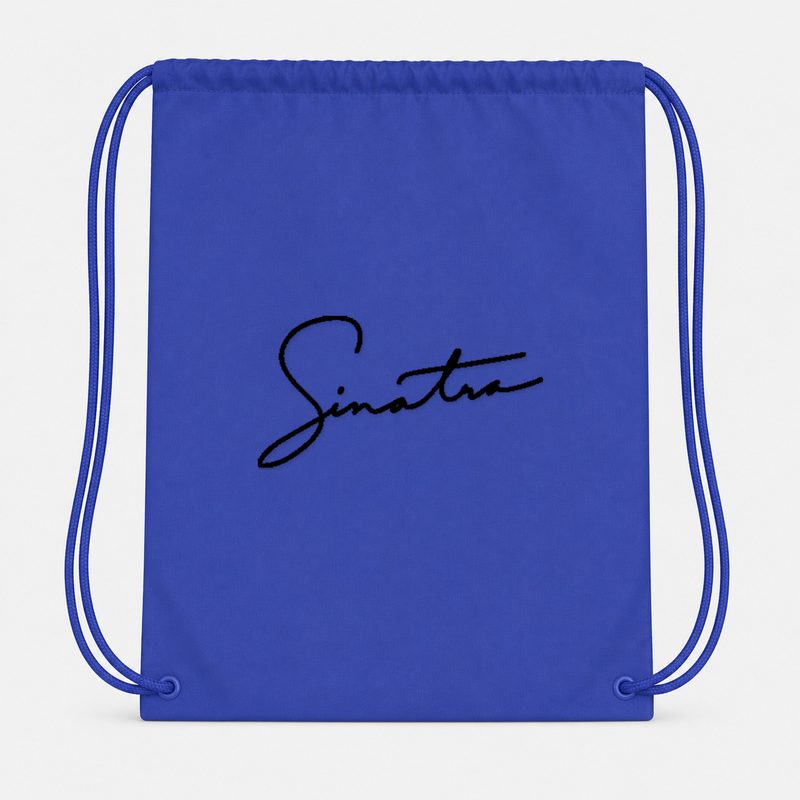 Frank Sinatra Drawstring Bag - Blue