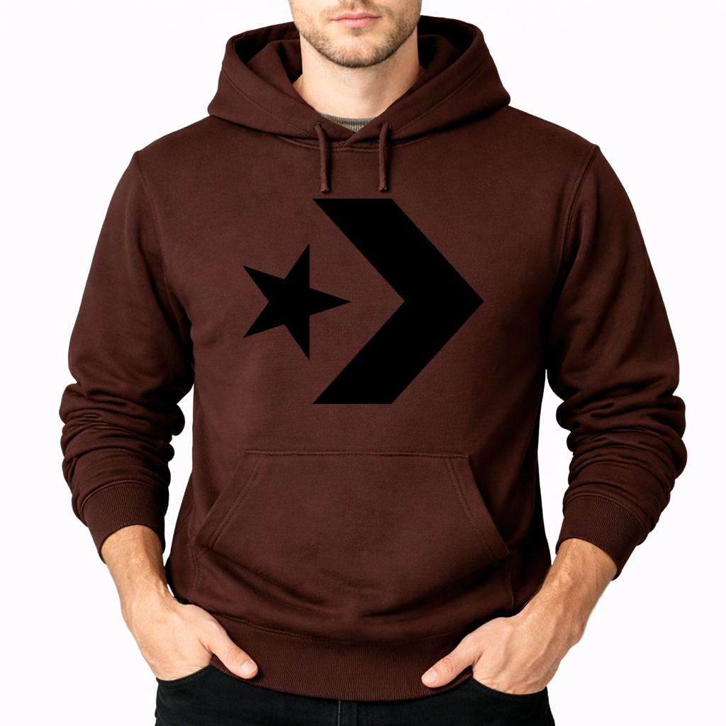 Men's Converse Pullover Hoodie - Brown