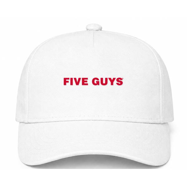 Five Guys Logo White Dad Baseball Cap Hat