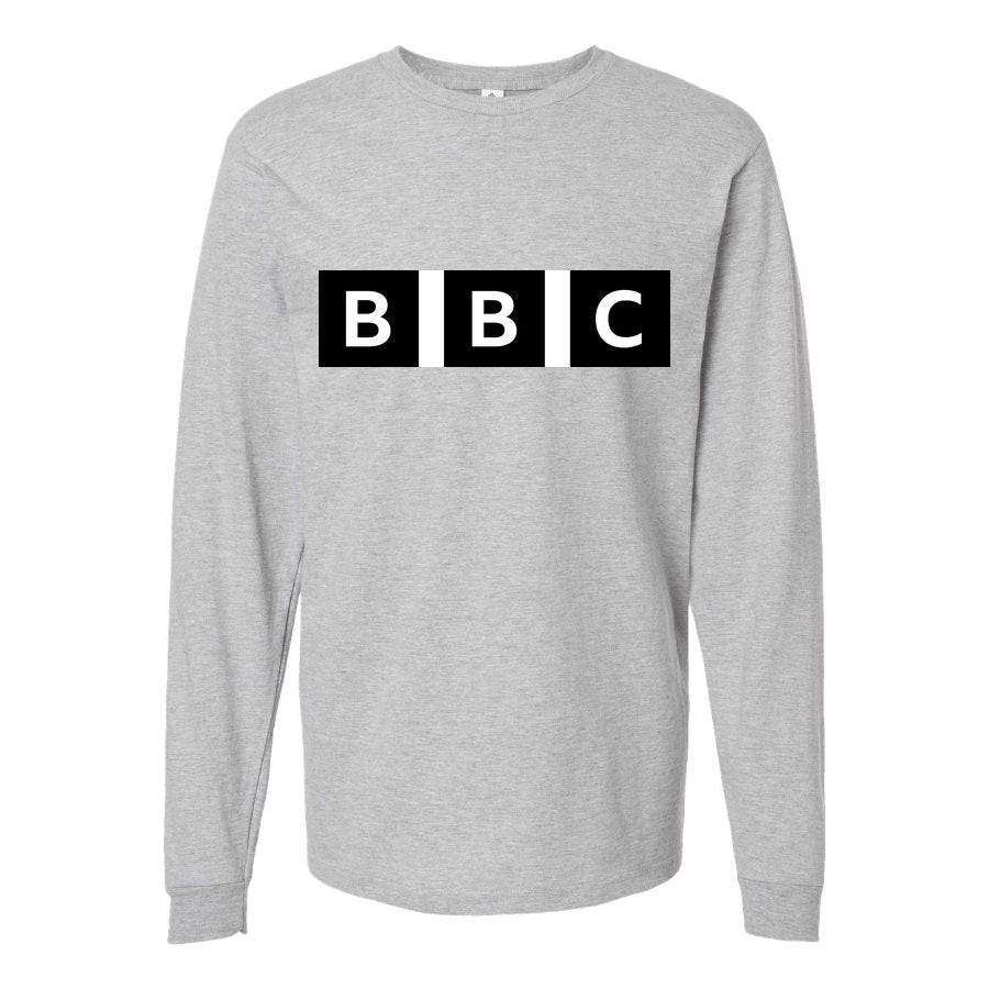 Men's bbc-logo Long sleeves Cotton Blend T-Shirt - Gray