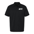 Men's UFC White Logo Dry Blend Polo - Black