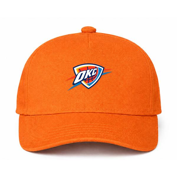 Oklahoma City Thunder NBA Logo Orange Dad Baseball Cap Hat