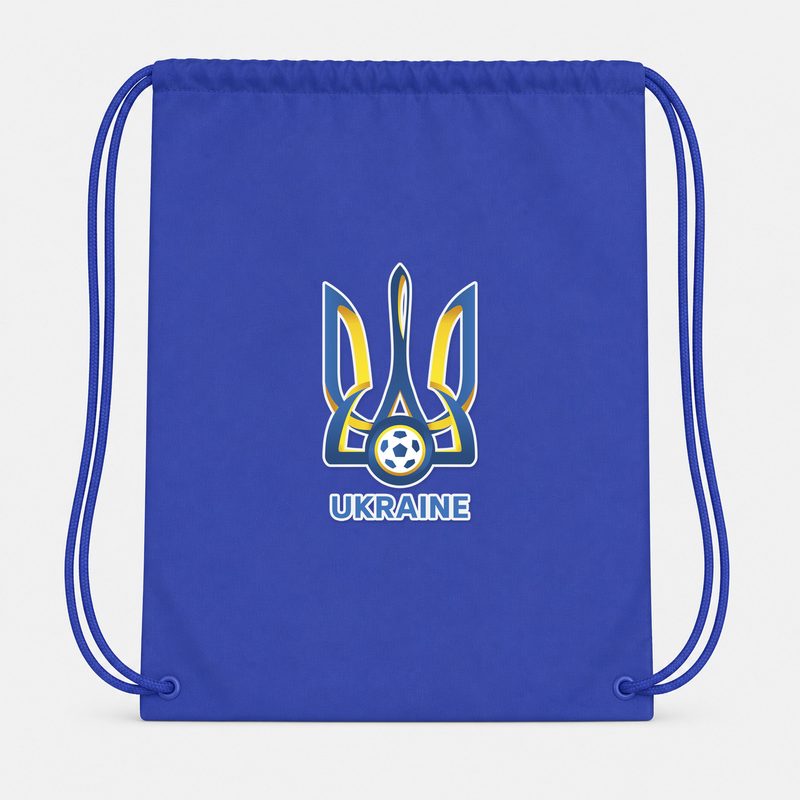 Ukraine National Football Soccer Team Drawstring Bag - Blue