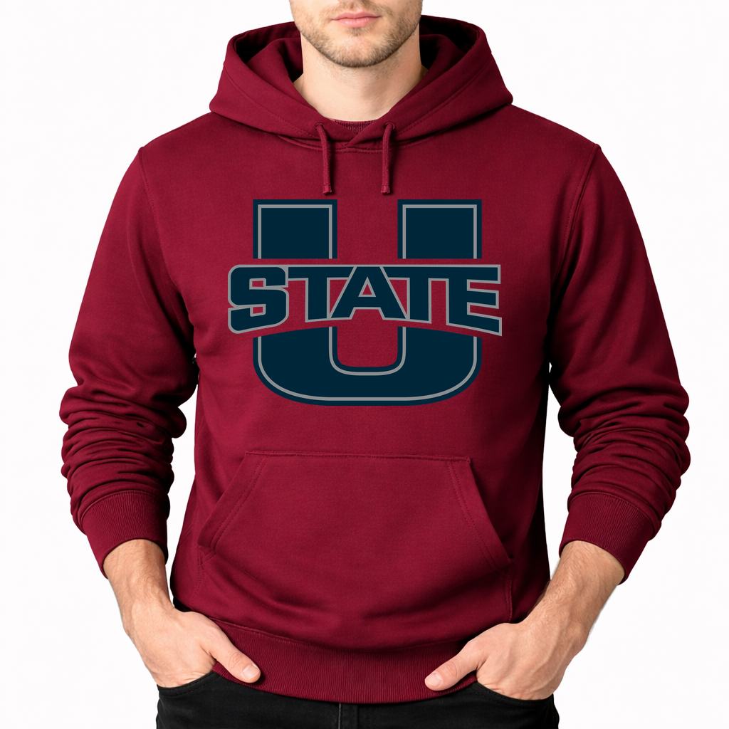 Men's Utah State Aggies Pullover Hoodie - Burgundy