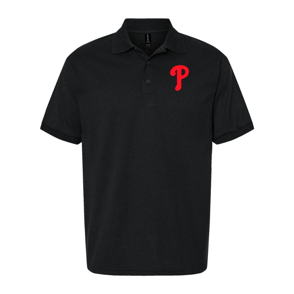 Men's Philadelphia Phillies Dry Blend Polo - Black