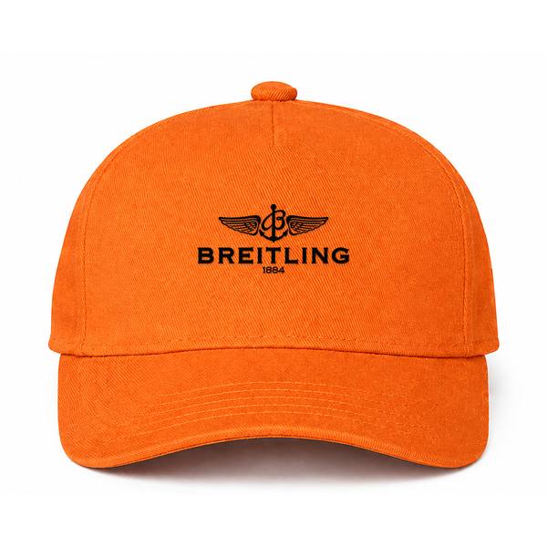 Breitling Logo Orange Dad Baseball Cap Hat