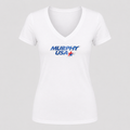 Women's Murphy USA V Neck T-Shirt in white