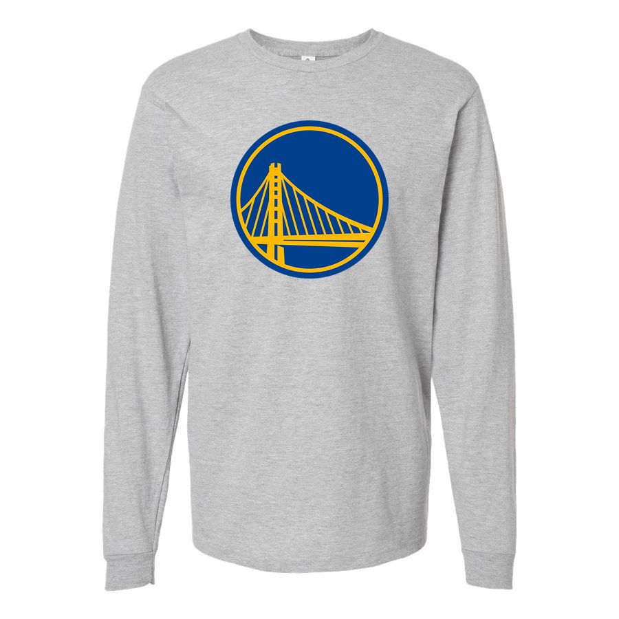Men's Golden State Warriors Long sleeves Cotton Blend T-Shirt - Gray