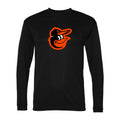 Men's Baltimore Orioles Polyester Long Sleeve T-Shirt - Black
