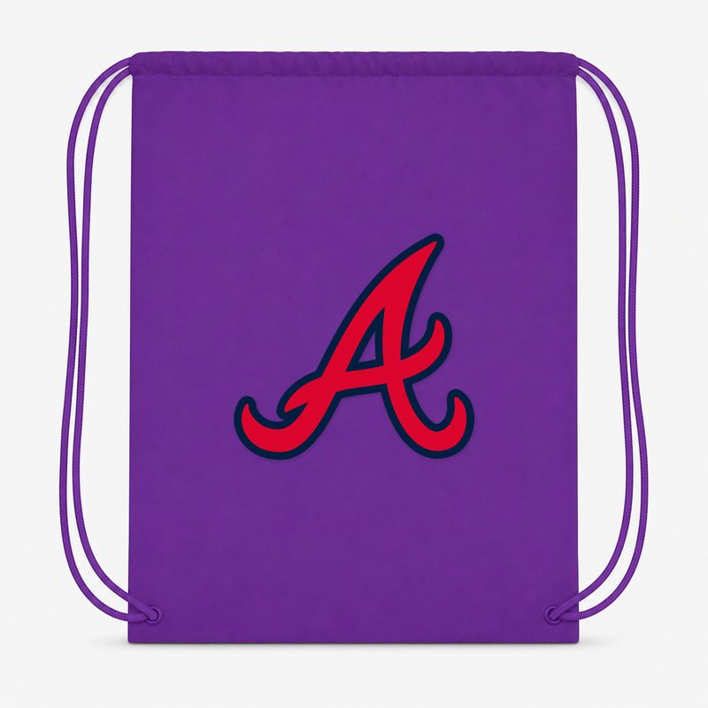 Atlanta Braves Drawstring Bag - Purple