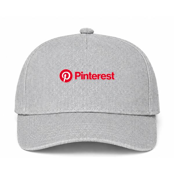 Pinterest Logo Gray Dad Baseball Cap Hat