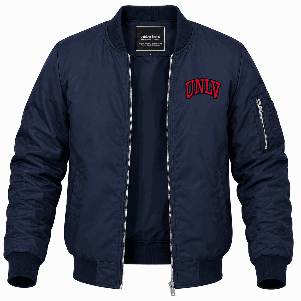 Men's UNLV Rebels Logo Lightweight Bomber Jacket - Navy
