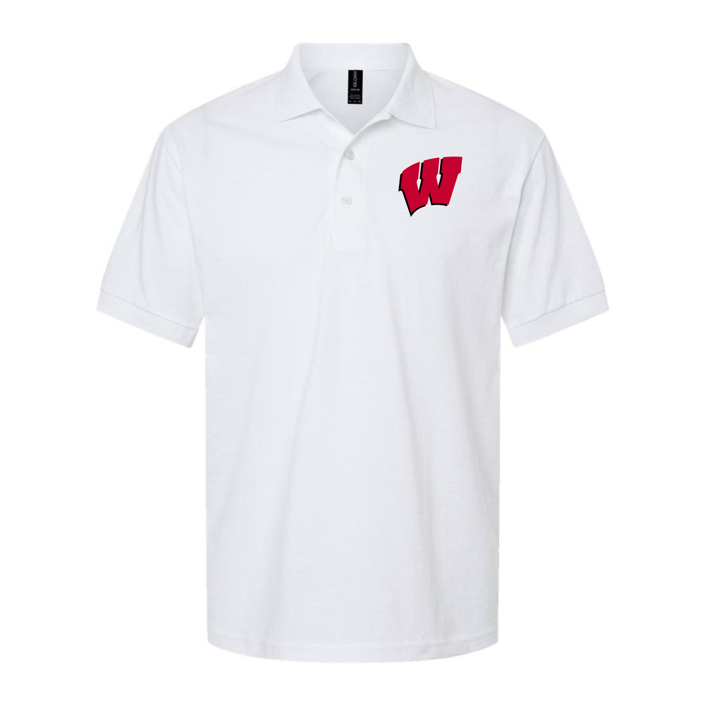 Men's Wisconsin Badgers Dry Blend Polo - White