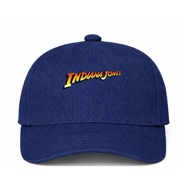 Indiana Jones Logo Navy Dad Baseball Cap Hat