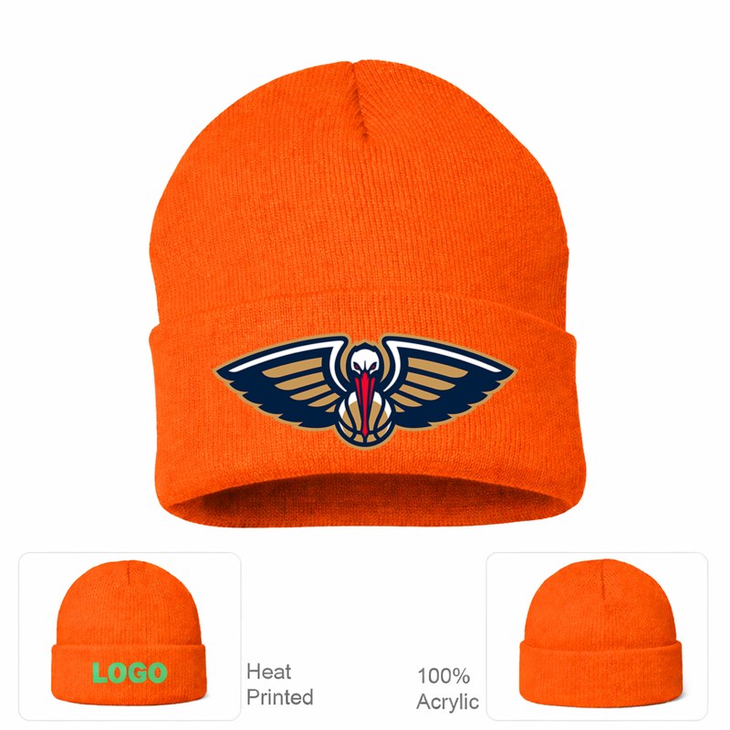 New Orleans Pelicans Orange Beanie Hat