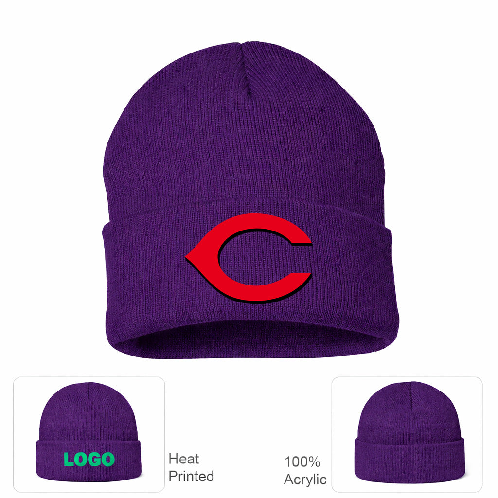 MLB Cincinnati Reds Beanie Hat - Purple