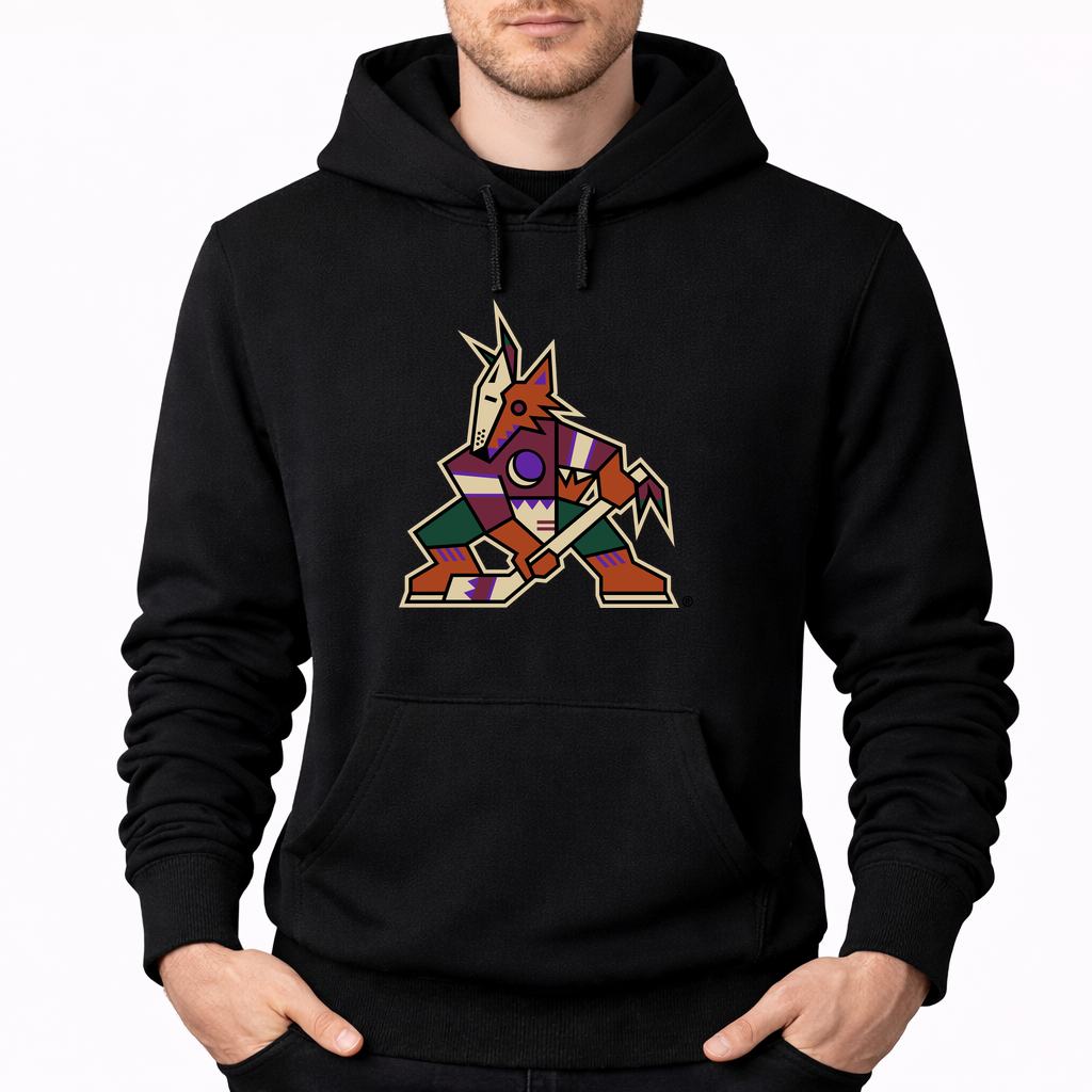 Men's Arizona Coyotes Pullover Hoodie - Black