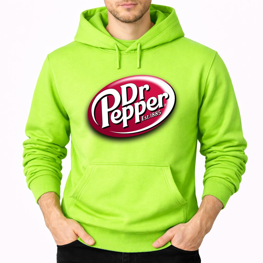 Men's Dr Pepper Pullover Hoodie - Lime green