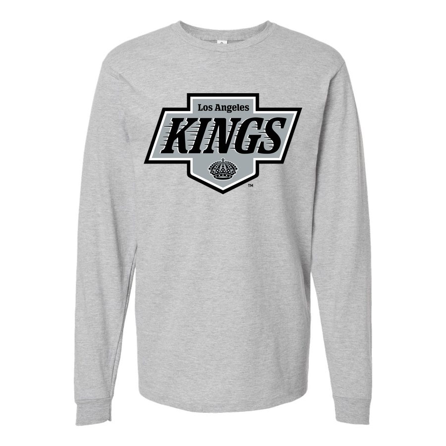 Men's Los Angeles Kings Long sleeves Cotton Blend T-Shirt - Gray