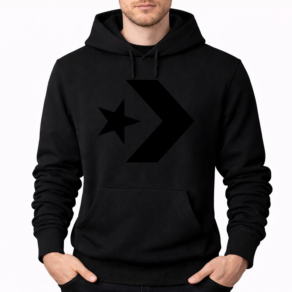 Men's Converse Pullover Hoodie - Black
