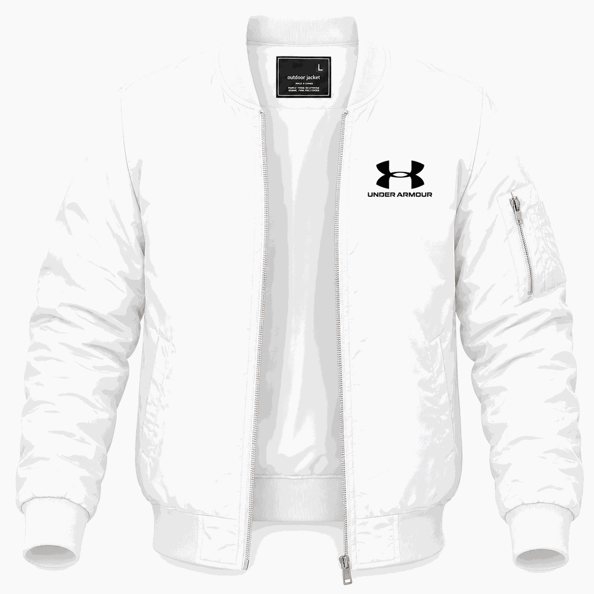 Men's Under Armour Lightweight Bomber Jacket - White